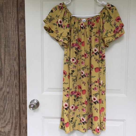 Sun & Moon Dresses & Skirts - Sun & Moon Floral Mini Dress Off The Shoulder